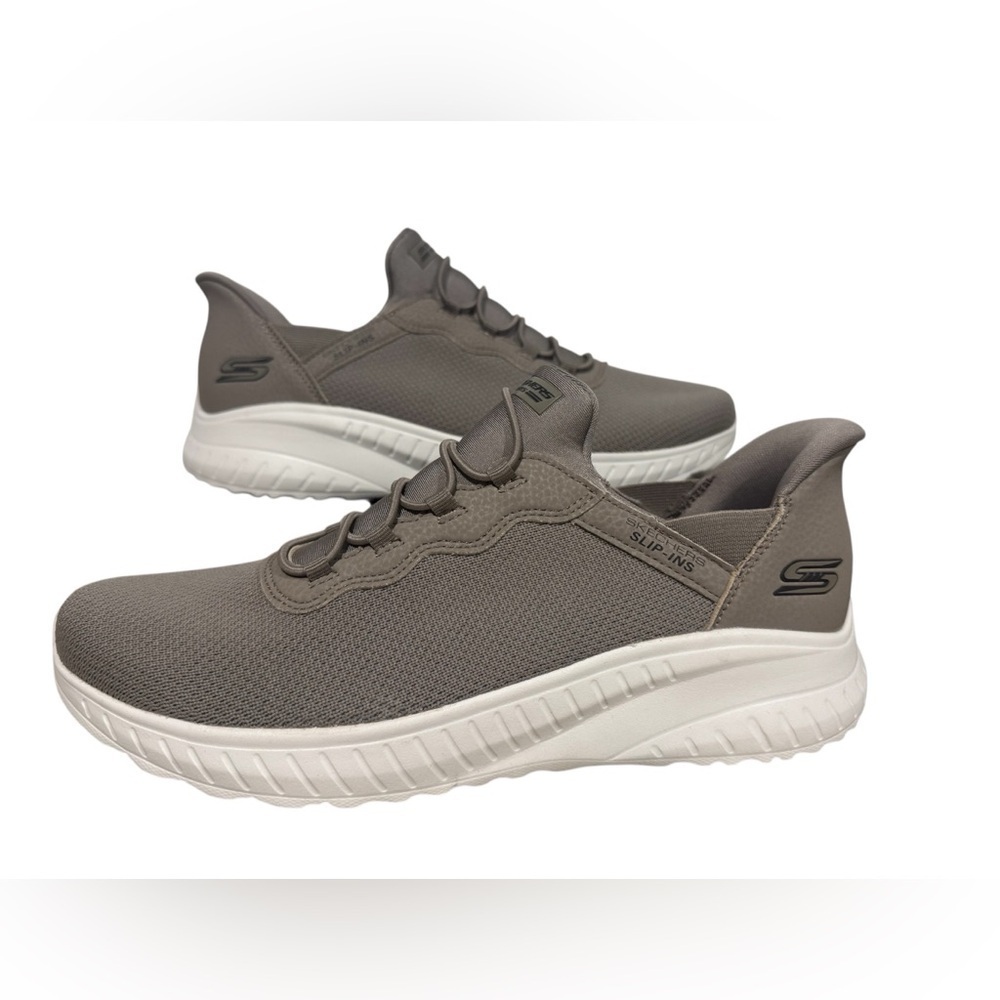 Skechers Hands Free Slip-ins: BOBS Sport Squad Chaos Taupe Women’s Size 10 NEW